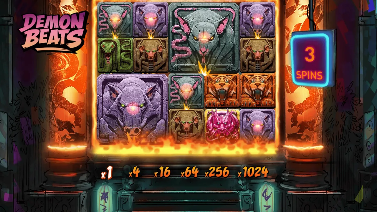 Demon Beats Colossal Symbols and Expanding Wilds screenshot