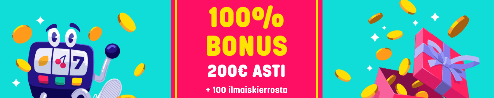 caxino FI 200 euro bonus + 100 ilmaiskierrosta