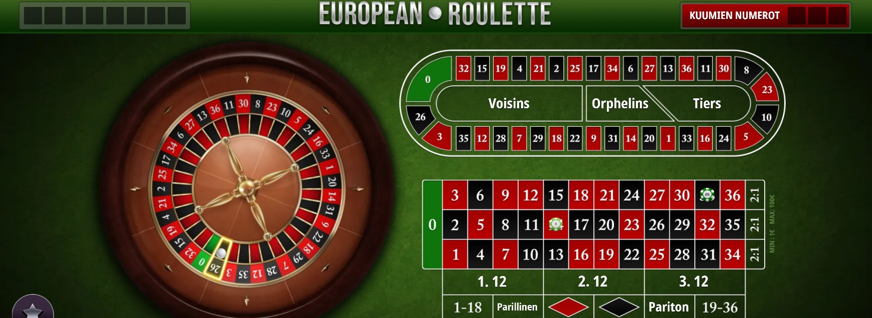 Miksi valita eurooppalainen ruletti