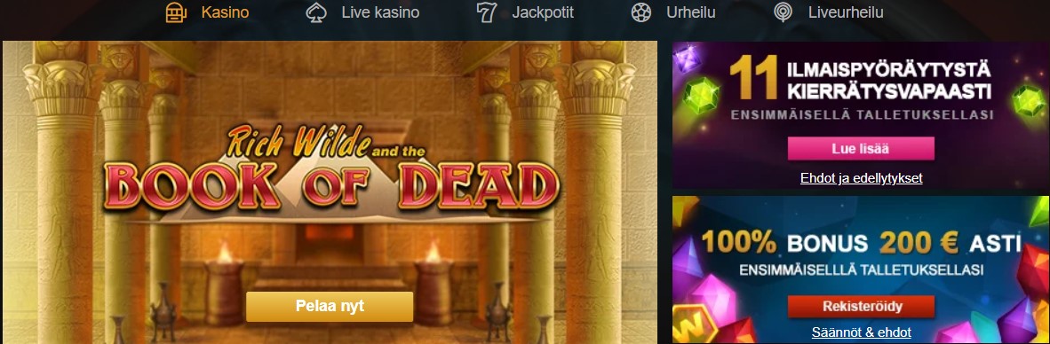 Pelikokemus 10 euron minimitalletuskasinoilla